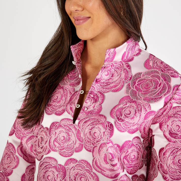 Caryn Lawn - Wholesale Dress - Women's - Keri Jacquard Rose Dress2