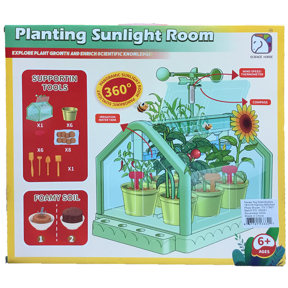 Texas Toy Distribution - Wholesale DIY Craft Kit - Kids - Kids Gardening Greenhouse Grow Kit with Drip Irrigation1