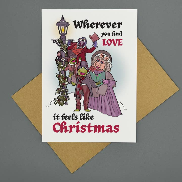 The Red Swan Shop - Wholesale Christmas Card - A Muppet Christmas Carol Greeting Card