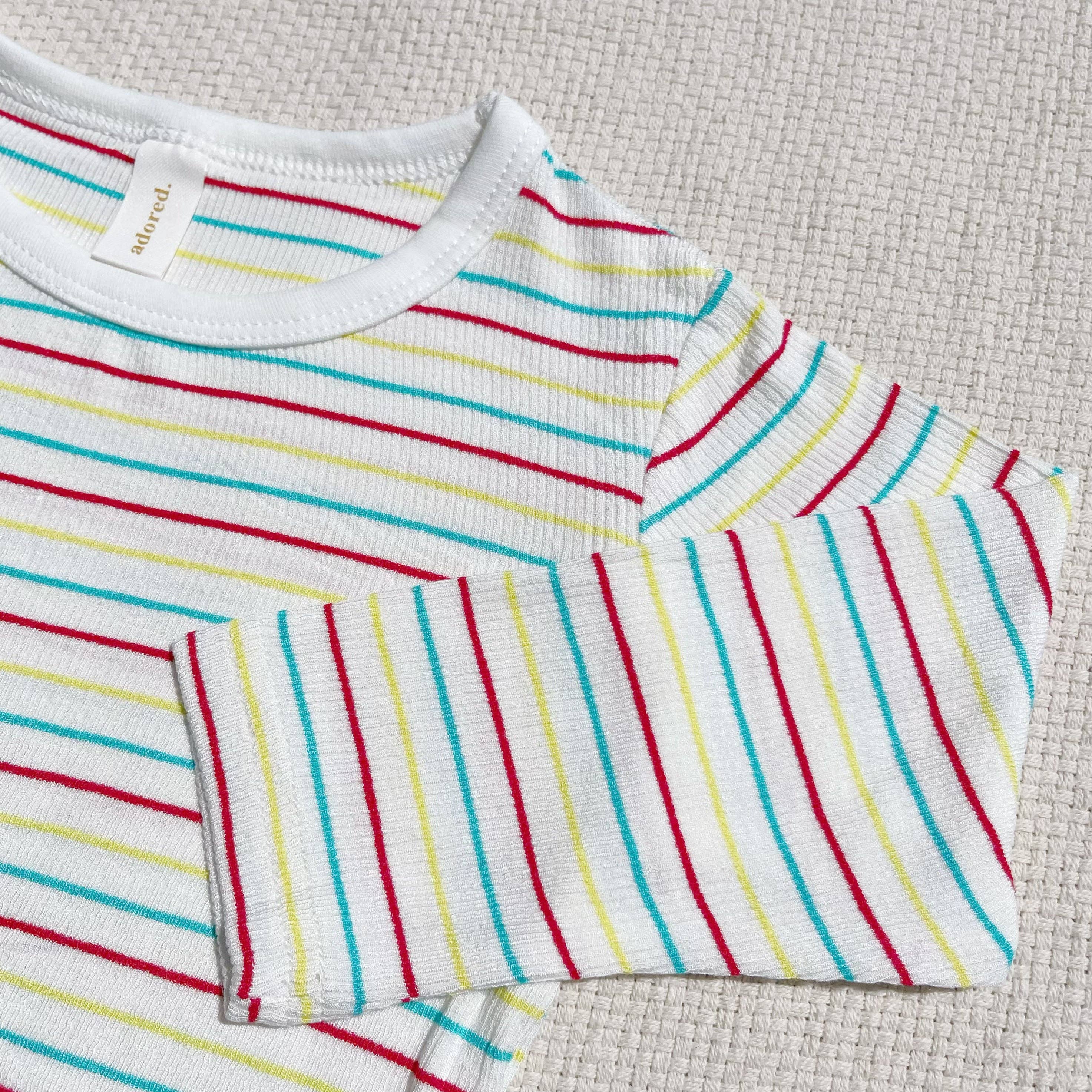 Adored - Wholesale Top & Leggings Set - Kids - Breezy Top & Leggings Set - Rainbow1