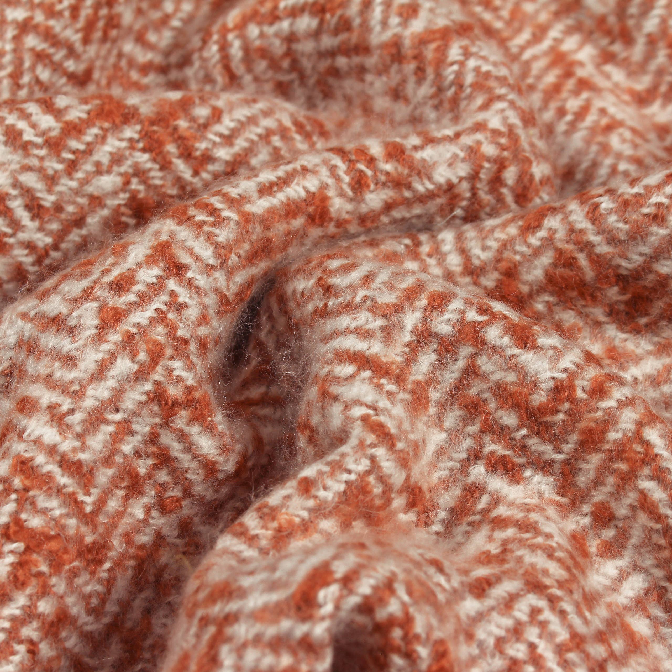 Weaver Herringbone Throw Rust for wholesale on Faire2