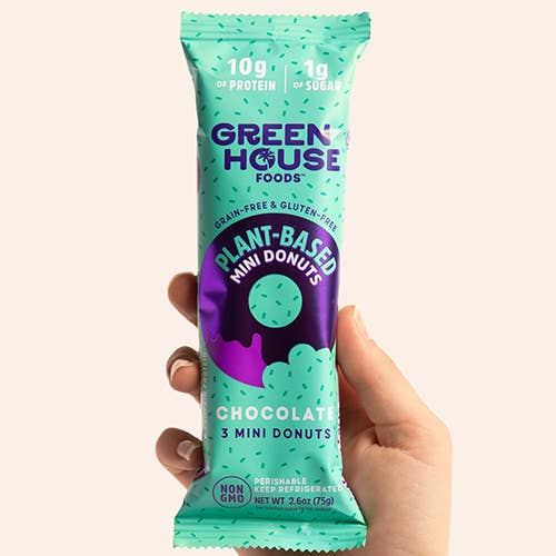 GreenHouse Foods - Wholesale Snack Bar - Plant-Based Donuts (Chocolate) 5 x 10 case1
