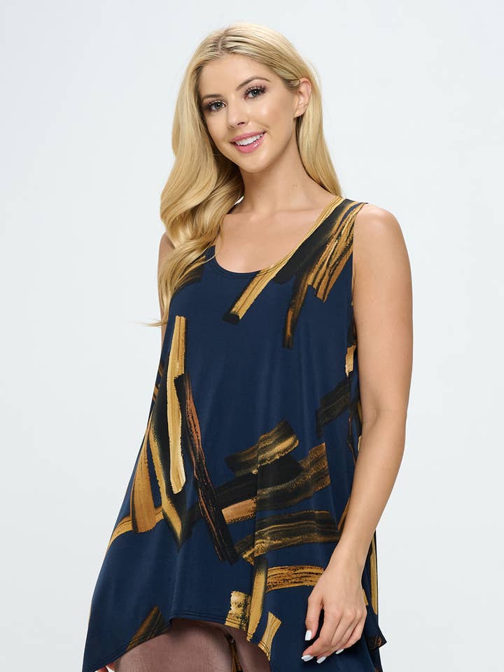 HIT Shark Bite Hem Tank-257HT-TRP1-W315 for wholesale by Jostar