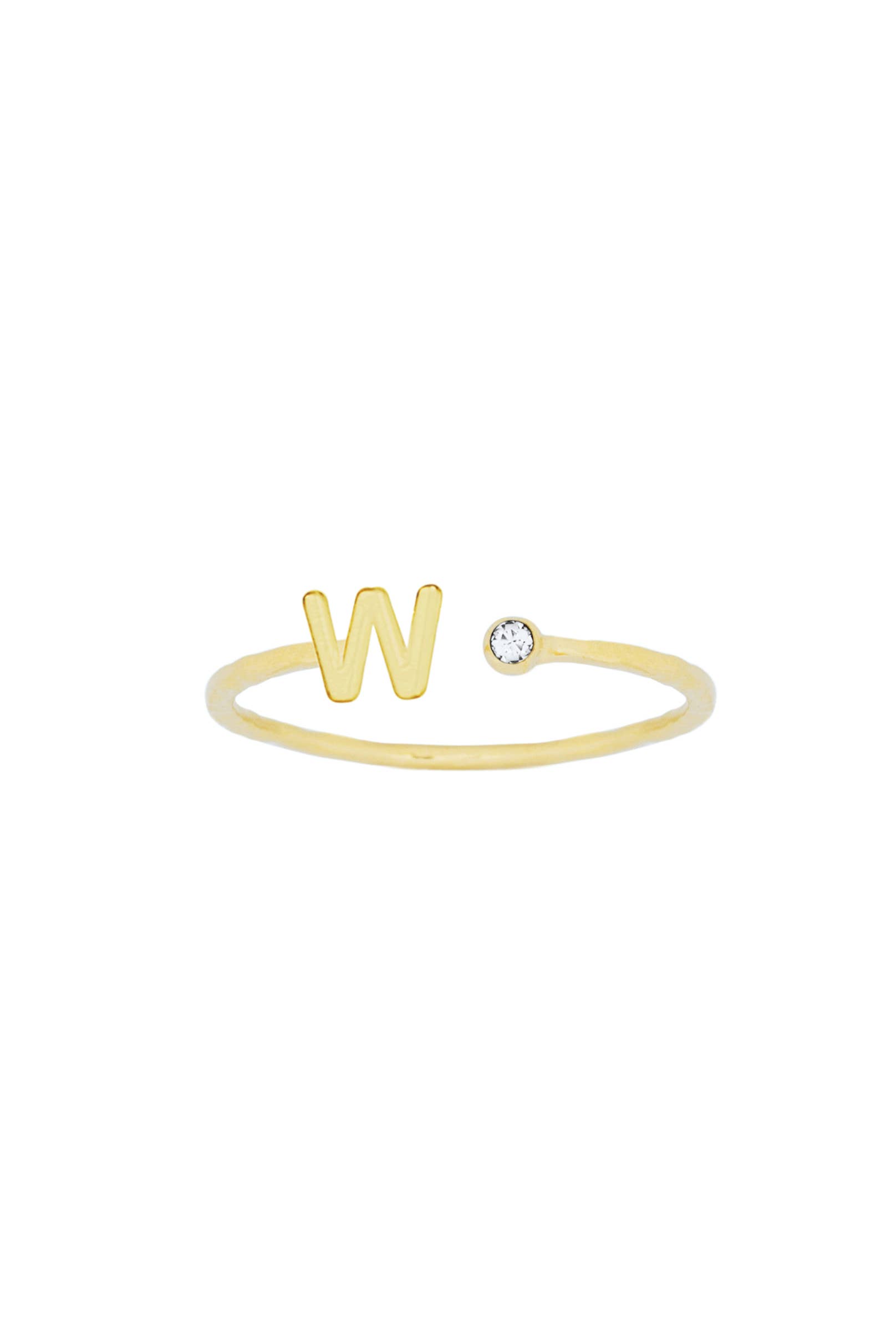 Katie Dean - Wholesale Band/Stacked Ring - 18K Gold Plated, Size 7 Initial Ring17