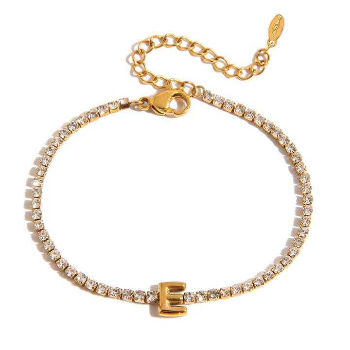 Savvy Bling - Wholesale Tennis Bracelet - Initial Tennis Bracelet Water Resistant4