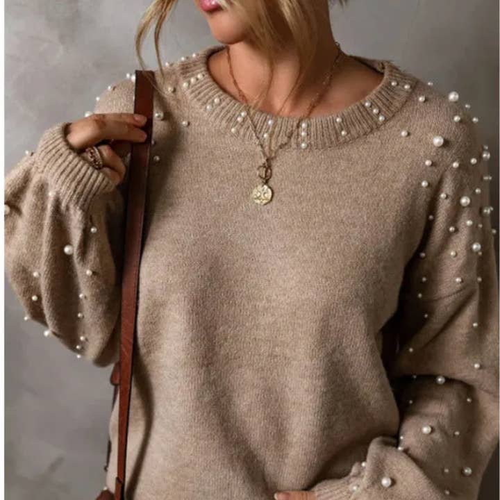 Beaded Sweater for wholesale by Serenity Collective