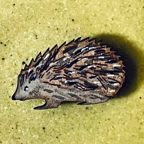 Hedgehog Mini Pin Brooch for wholesale by Lily Faith