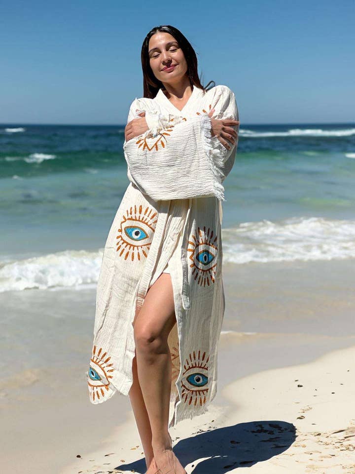Mystisches Auge Kimono-Robe für den Großhandel von TurkanHome