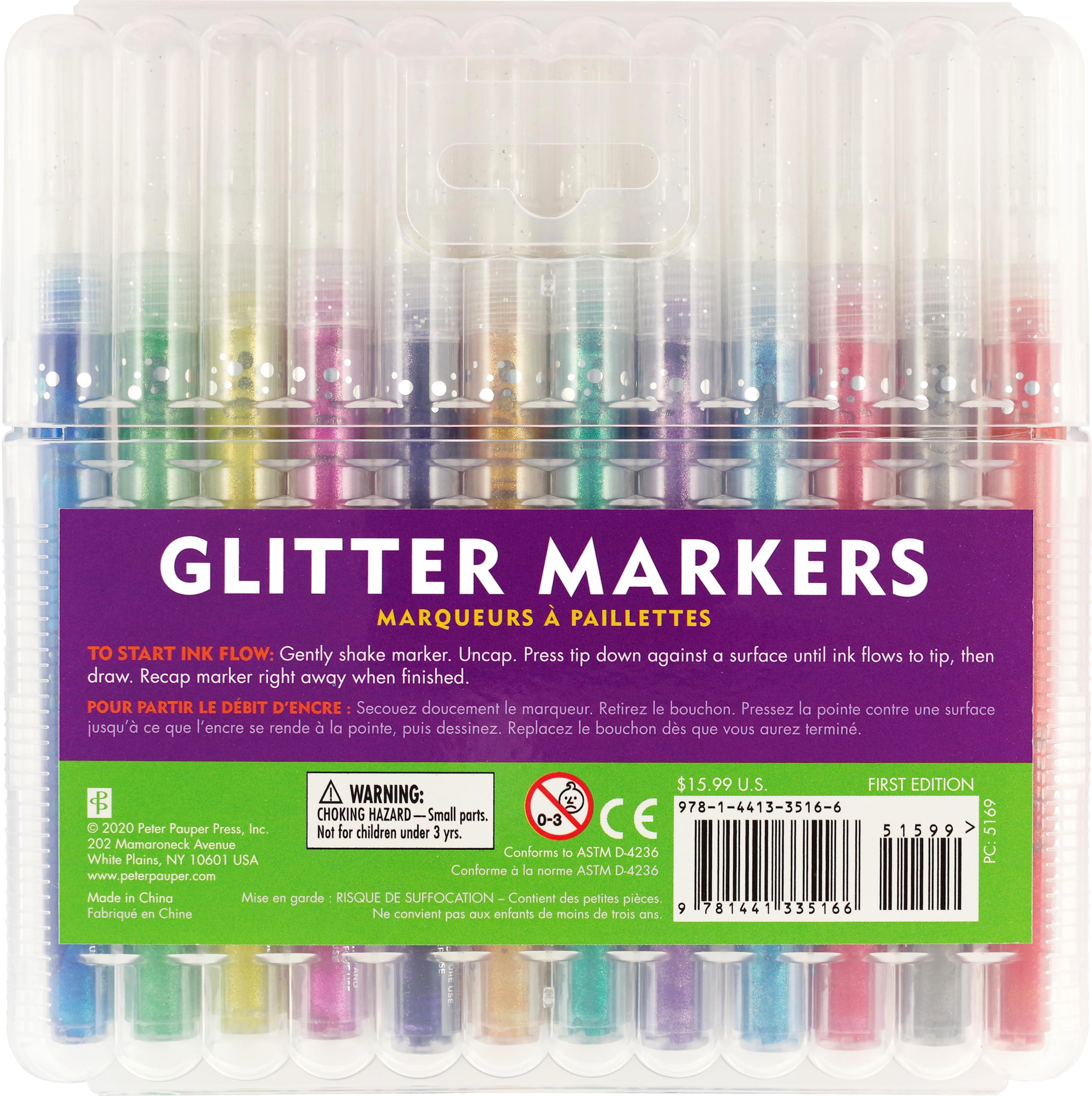 Peter Pauper Press - Wholesale Marker - Studio Series Glitter Markers (Set of 12)4