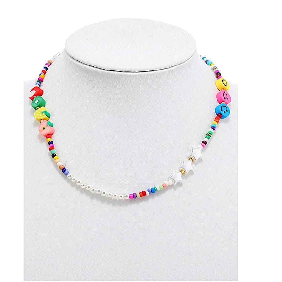 Atlas Fashion - Wholesale Beaded/Pearl Necklace - Beaded Y2K Necklace0