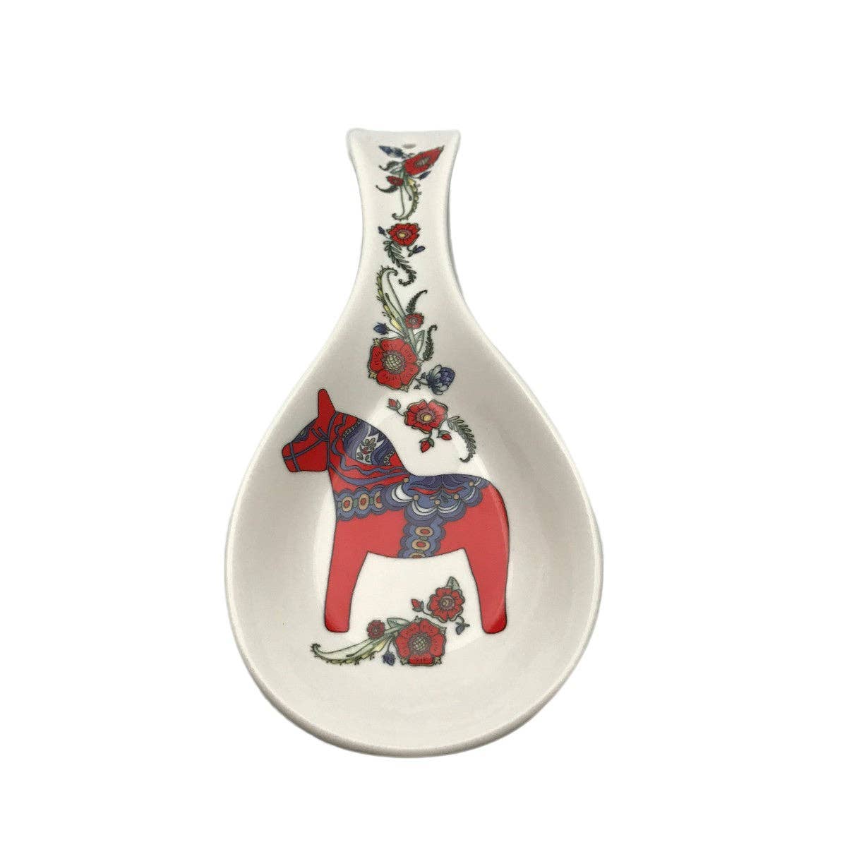 European Heritage Gifts - Vente Repose-cuillère - Repose-cuillère en céramique en forme de cheval rouge suédois de Dalarna3