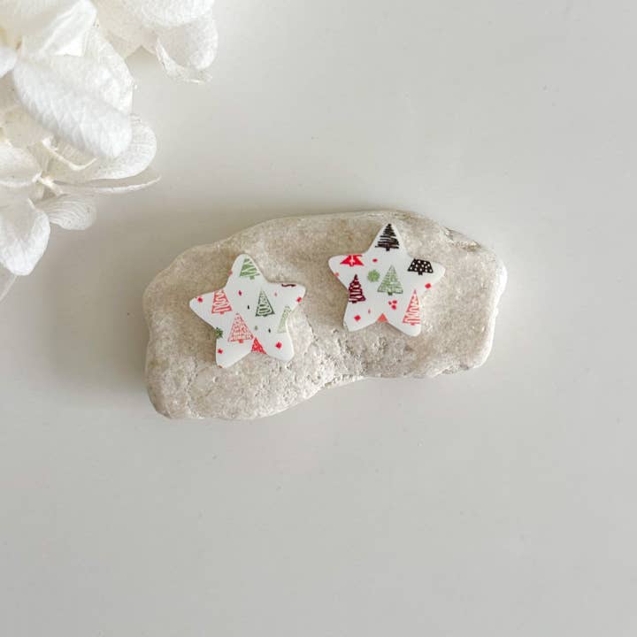Pollie & Res - Wholesale Stud/post earrings - Christmas Acrylic Studs7