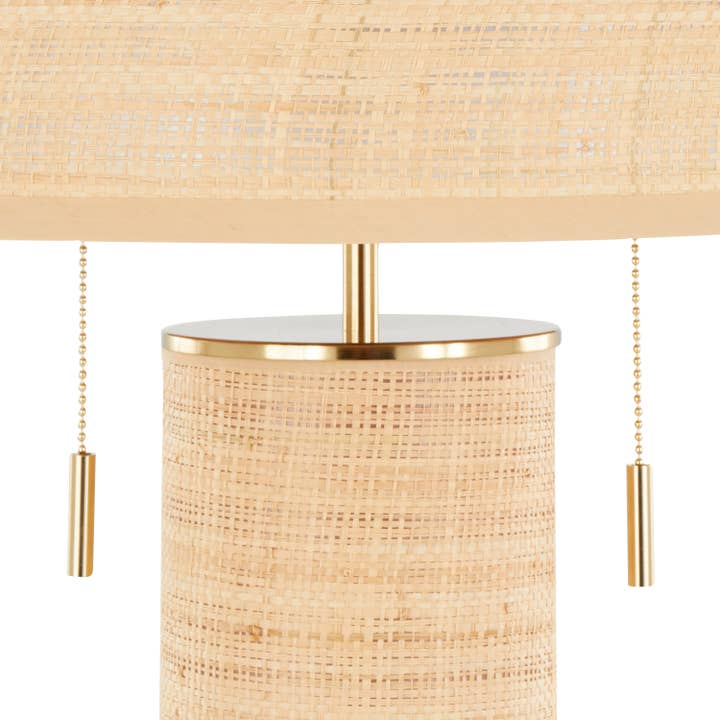 LumiSource and Grandview Gallery - Wholesale Accent/Desk Lamp - Cylinder Rattan 29" Table Lamp