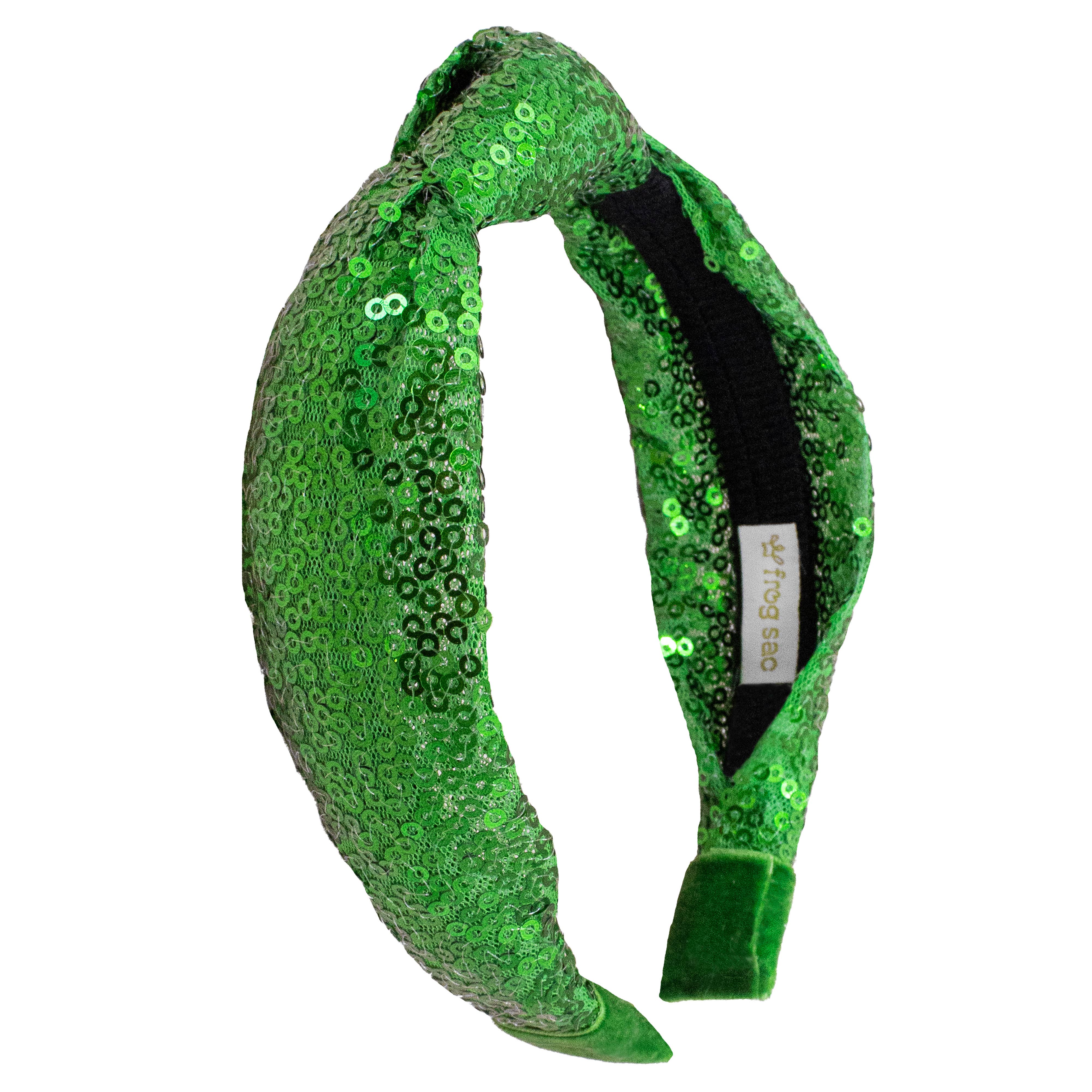 Frog Sac - Wholesale Fashion Headband - Kids - Sequin Knot Headband - Valentine's, Christmas, St. Patrick's12