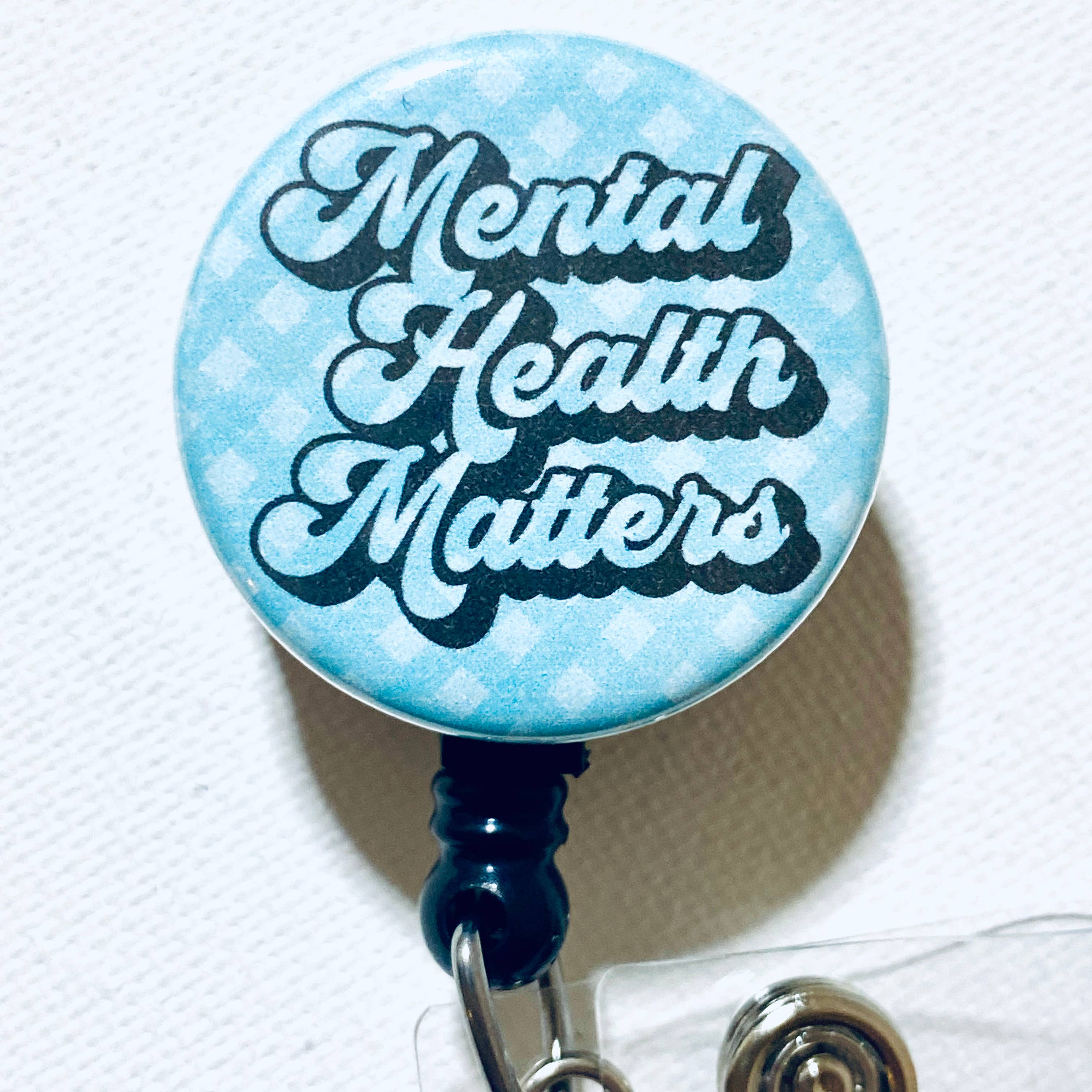 Mental Health Matters Badge Reel, Retractable ID Badge Card Holder