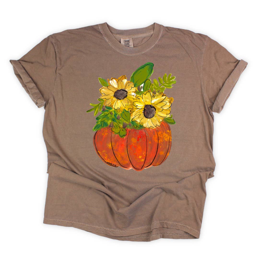 Espresso Sunflower Pumpkin T-Shirt - Minimum 6 for wholesale on Faire1