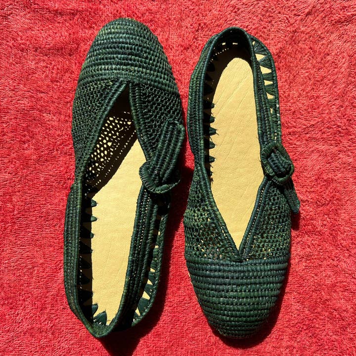 Sandalias de rafia artesanales de lujo hechas a mano en Marruecos para venta al por mayor de LaMaisonBerbere