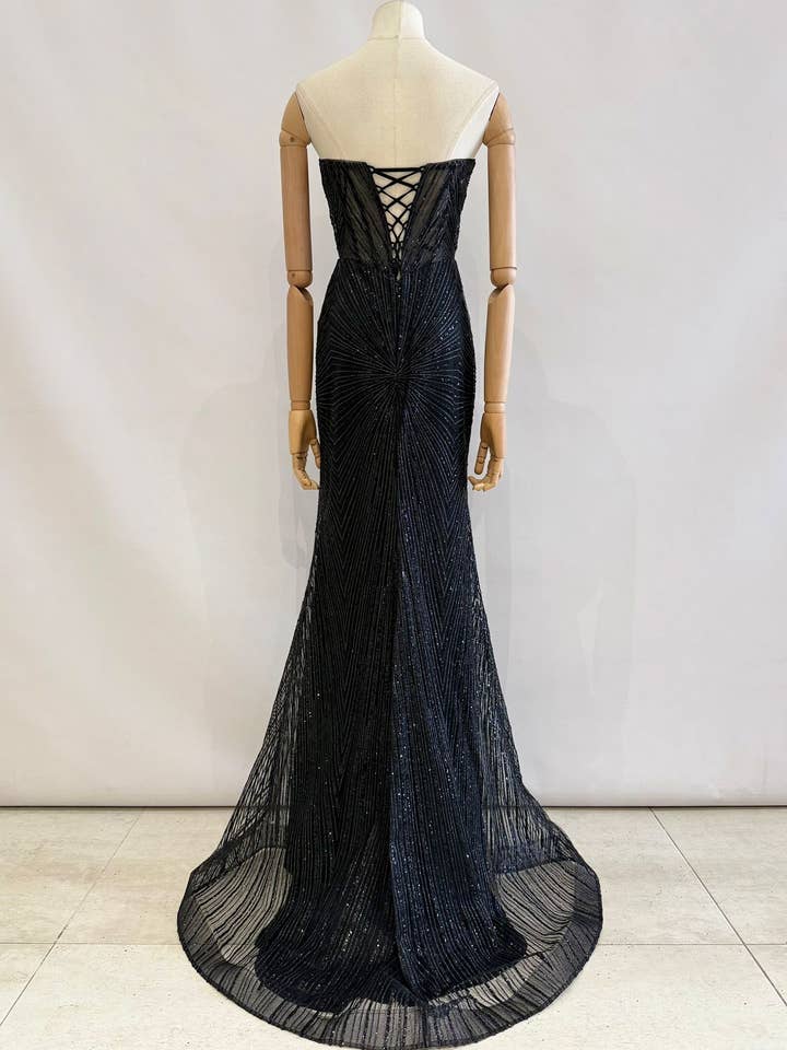 Invitadissimas - Wholesale Gown - Women's - Long dress with glitter 8351224