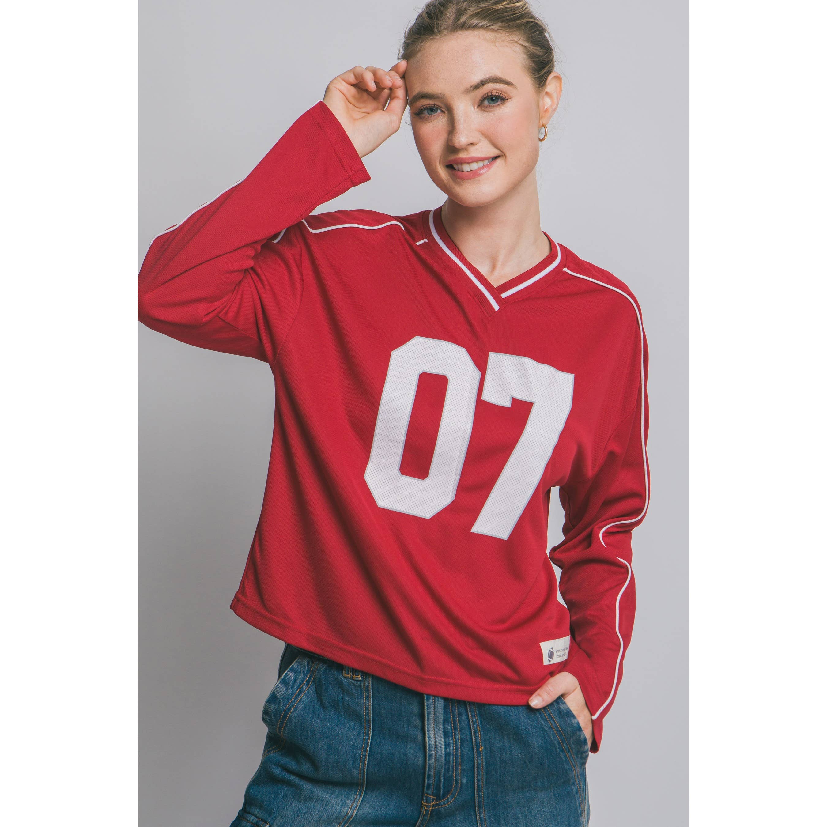 Style Up - Vente T-shirt sérigraphié – femme - Haut de maillot à manches longues inspiré du varsity7