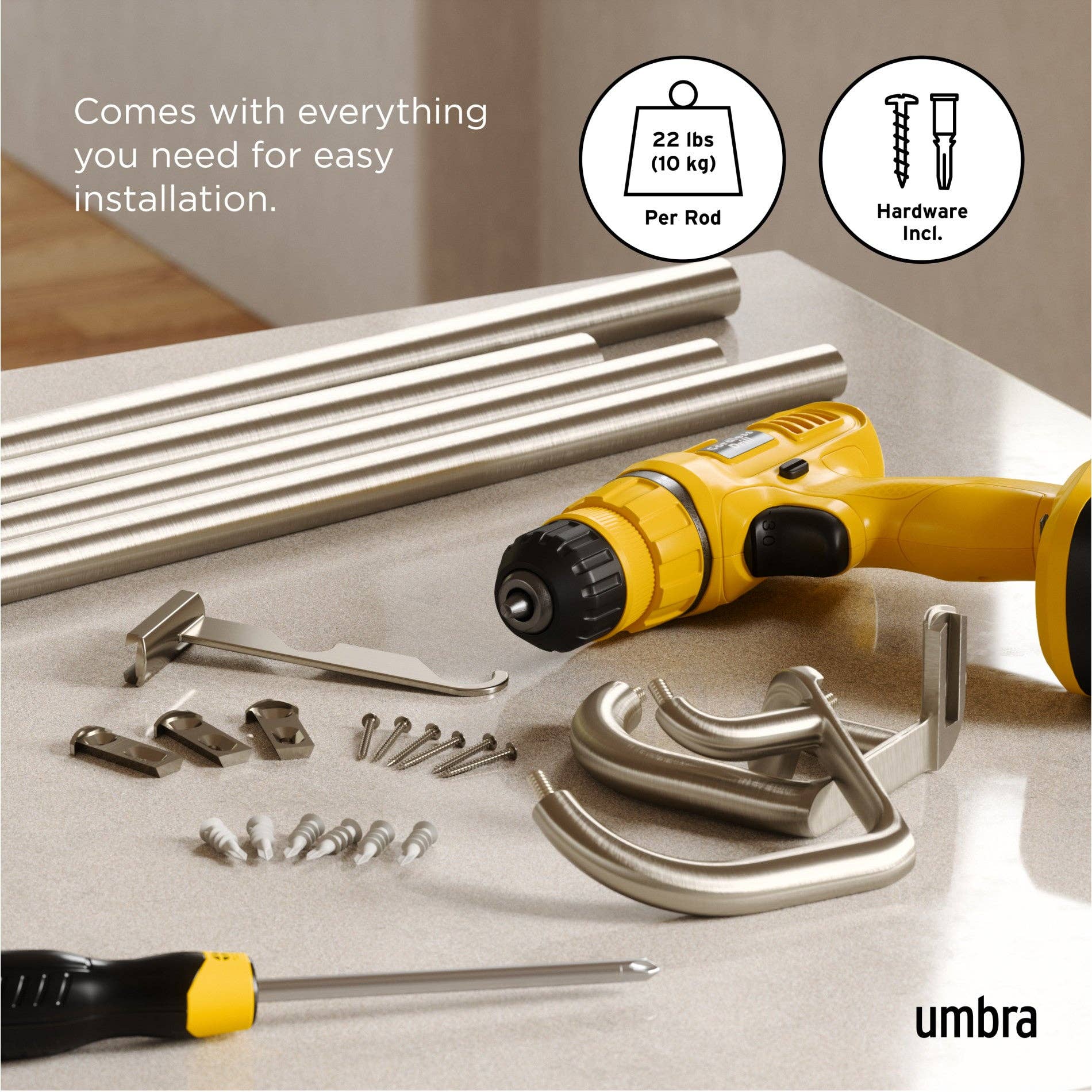 Umbra - Wholesale Curtain Rod - Twilight Double Blackout Curtain Rod16