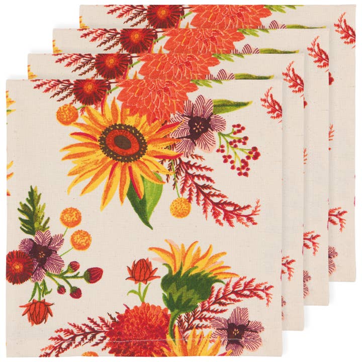 Danica Brands – wholesale Dinner & cloth napkin – Sunflower Splendor Napkins Set of 4