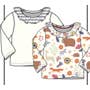 2er-Pack Oberteile mit mehrfarbigem Tierwald-Print und unifarbenem Design für den Großhandel von Lilly and Sid