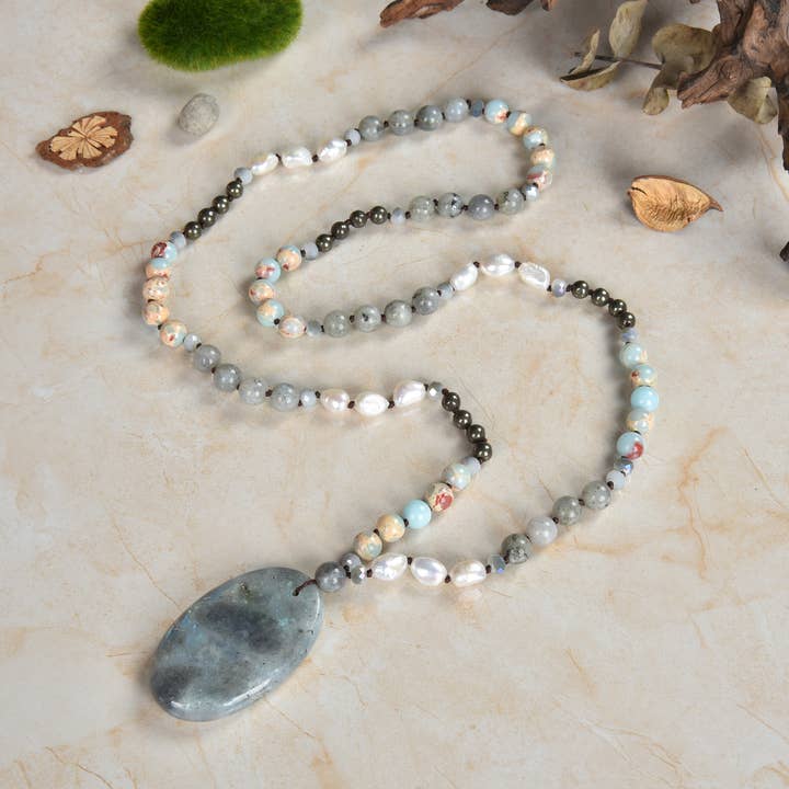 IST Jewelry - Wholesale Beaded/pearl necklace - Beaded Hand Knotted Cultured Pearl Necklace0