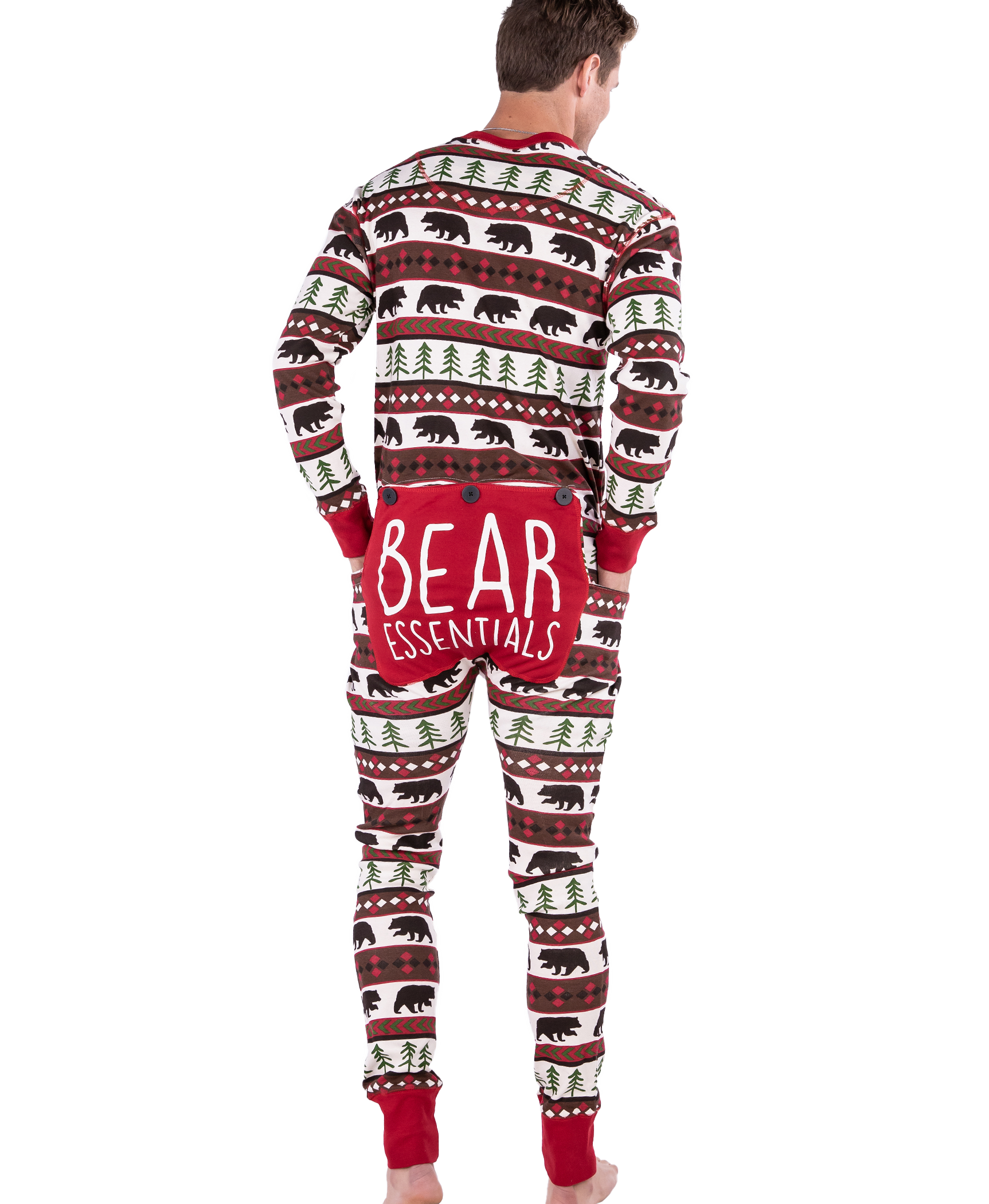 Lazy One - Vente Combinaison – femme - Flapjack pour adulte motif Fair Isle avec ours6