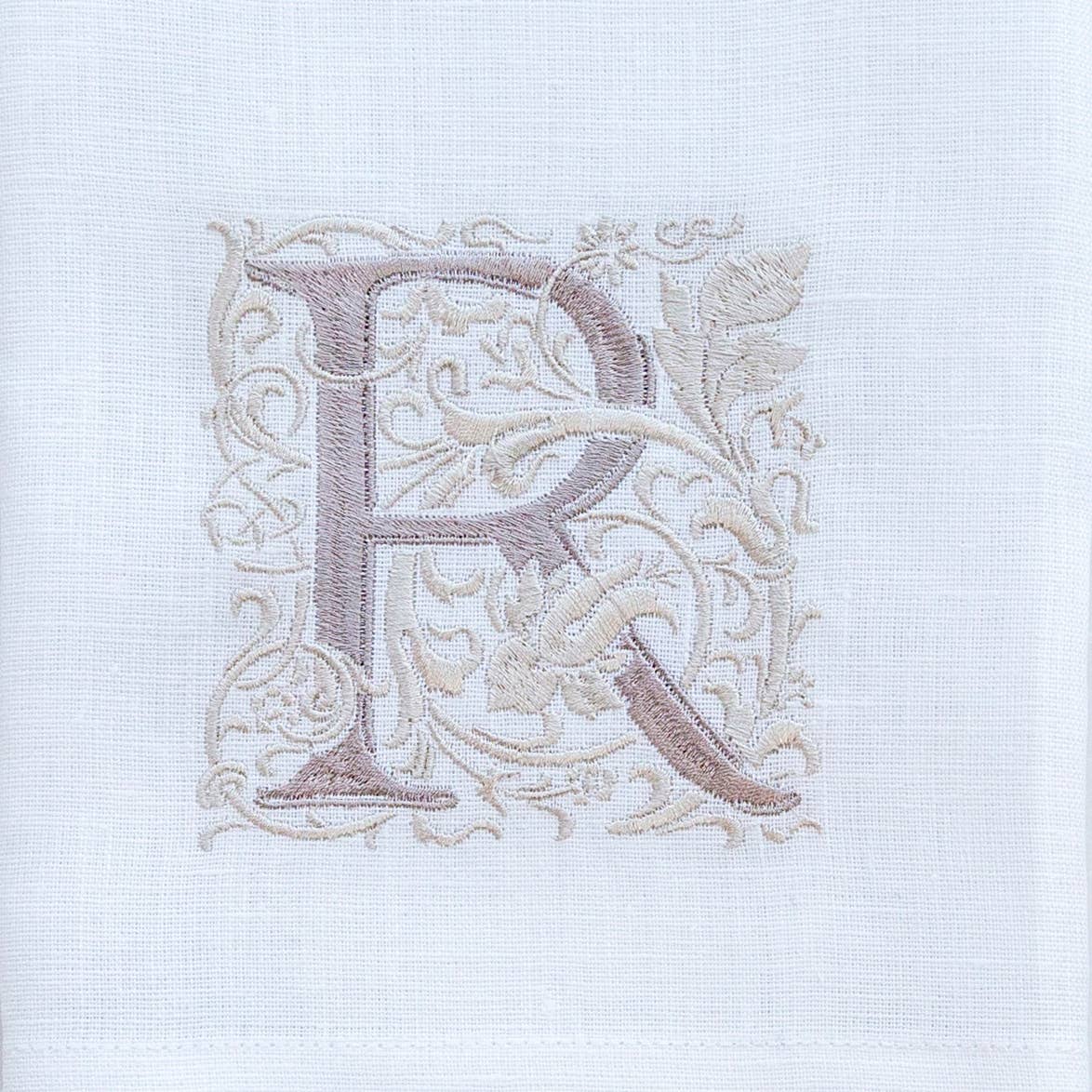 Arte Italica & Crown Linen Designs - Wholesale Tea Towel - Monogram Linen Towel3