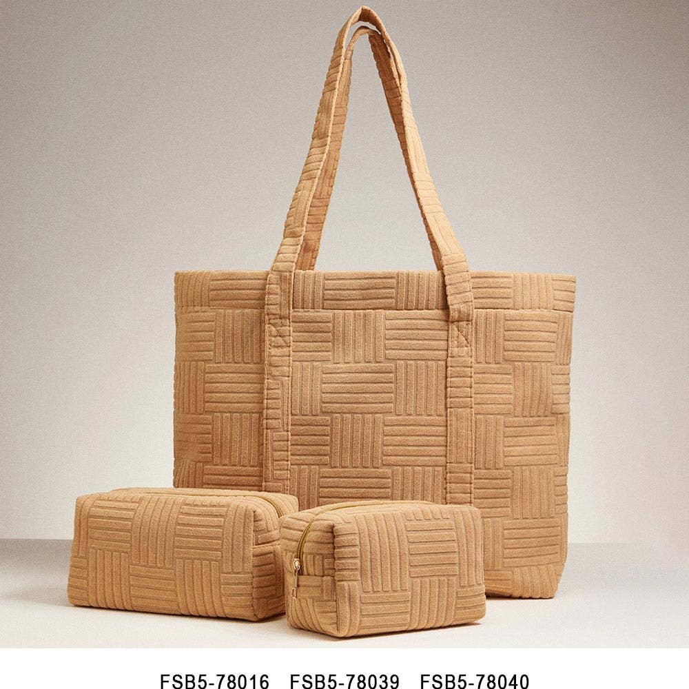 Sensibling Corp. - Wholesale Tote Bag - Women's - Grid Pattern Everyday Tote Bag4