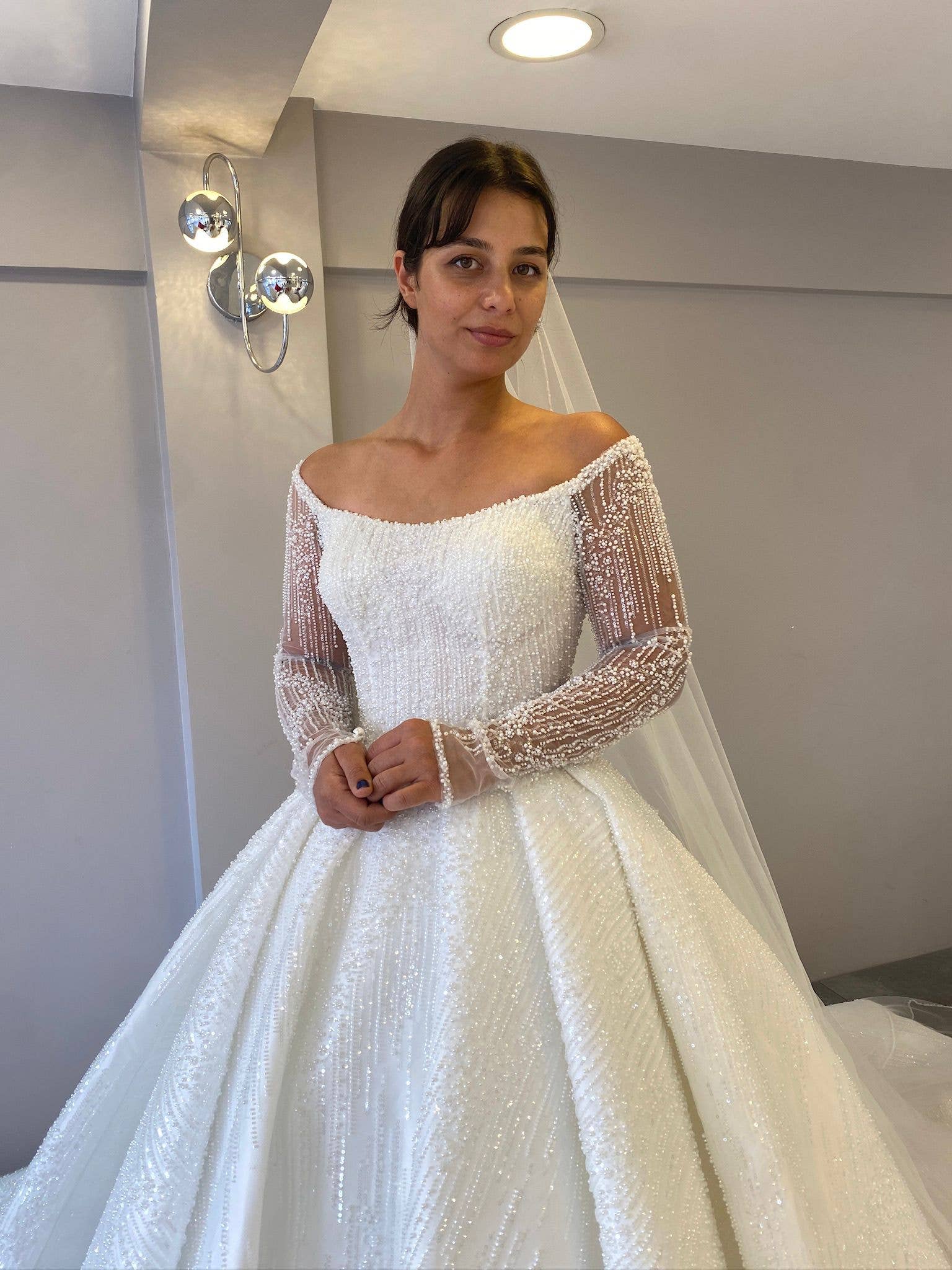 Meyran – Großhandel Abendkleid – Damen – Weißes Hochzeitskleid - Handgefertigt in der Türkei2