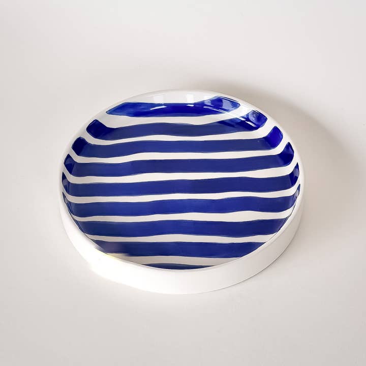 Small plate Stripes - mare blue and other Purchase Wholesale accessori mare. Free Returns & Net 60 Terms on Faire trending on Faire.