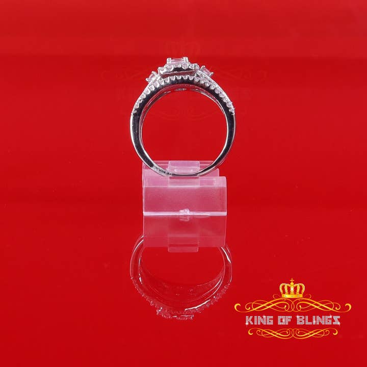 KING OF BLINGS - Wholesale Multi-stone ring - King Of Bling's1.75ct Cubic Zirconia White Sterling Silver Men's/ Women 2PC Bridal Rings Size 75