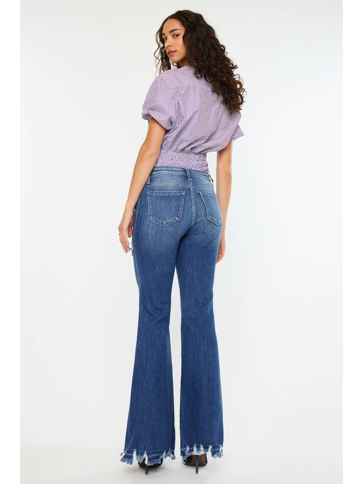 MEDIUM OPEN PACK HIGH RISE SUPER FLARE JEANS-KC2543M for wholesale on Faire4