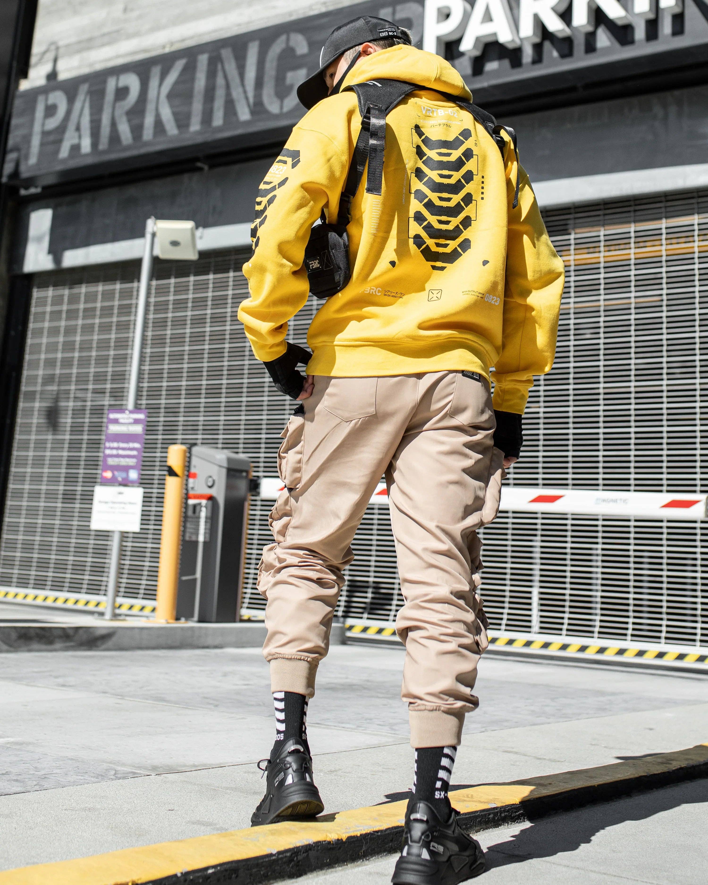 Fabric of the Universe - Venta al por mayor Sudadera con capucha - Hombre - Sudadera con capucha amarilla VRTB-025