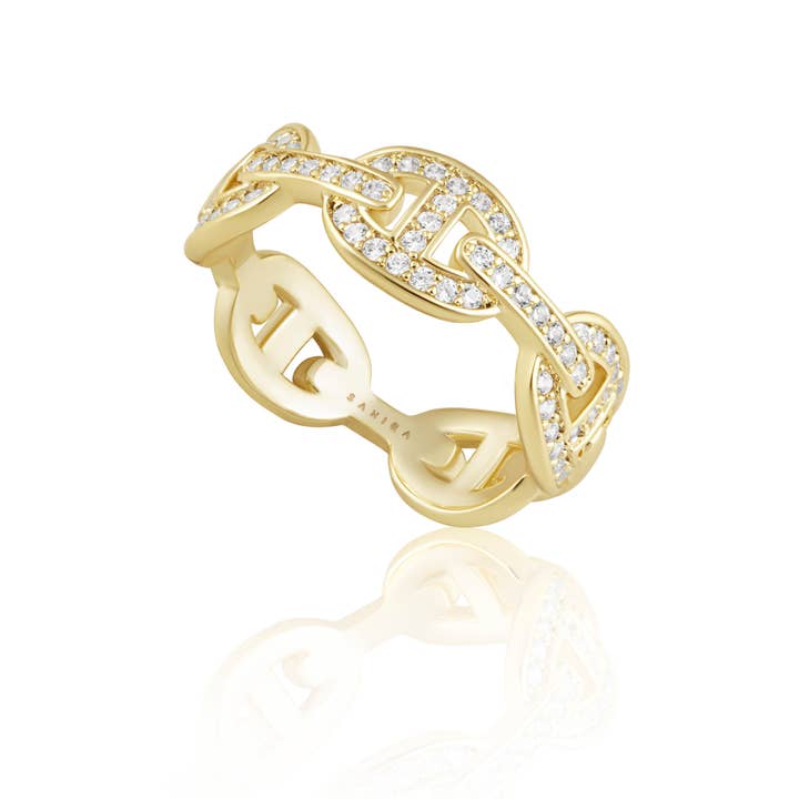 Olivia Chain Link Ring for wholesale by Sahira Jewelry Design