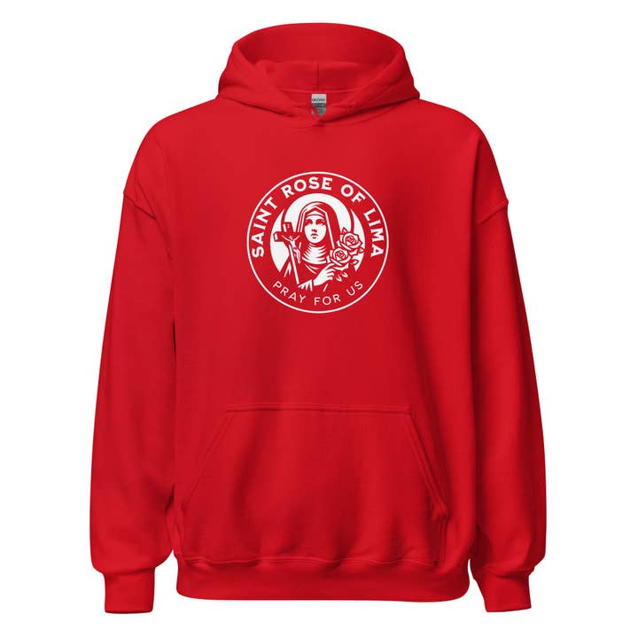 St. Rose (Pray for Us) - Fleece Hoodie for wholesale by Disciple Shirts