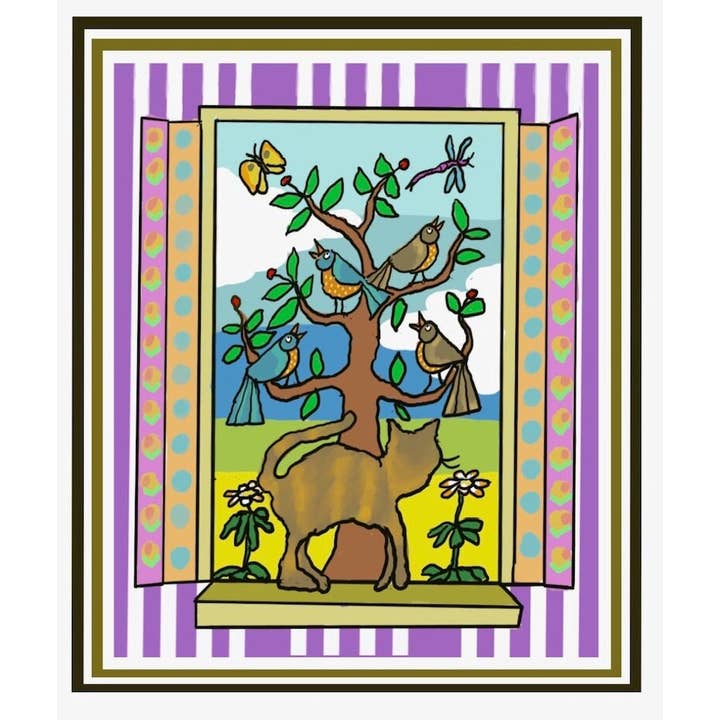 Cards by Charlot - Wholesale Stationery/Notecard Set - Notecards: Cat in the Window1