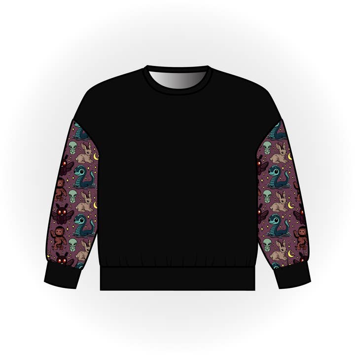 Pflaume Baby Kryptiden Colorblock Langarm-Dolman-Top für den Großhandel von Quirky Kid Handmade