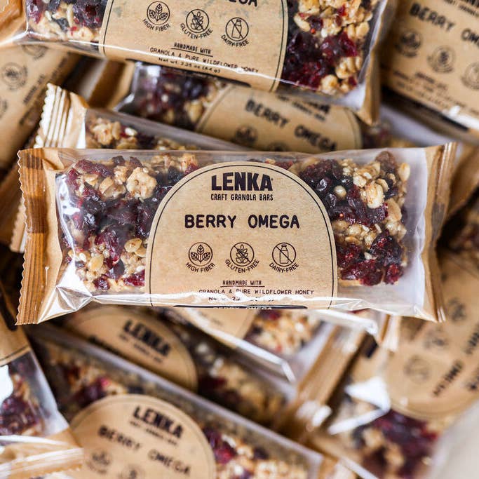 Lenka Craft Granola Bars - Wholesale Snack Bar - Berry Omega Granola Bar2