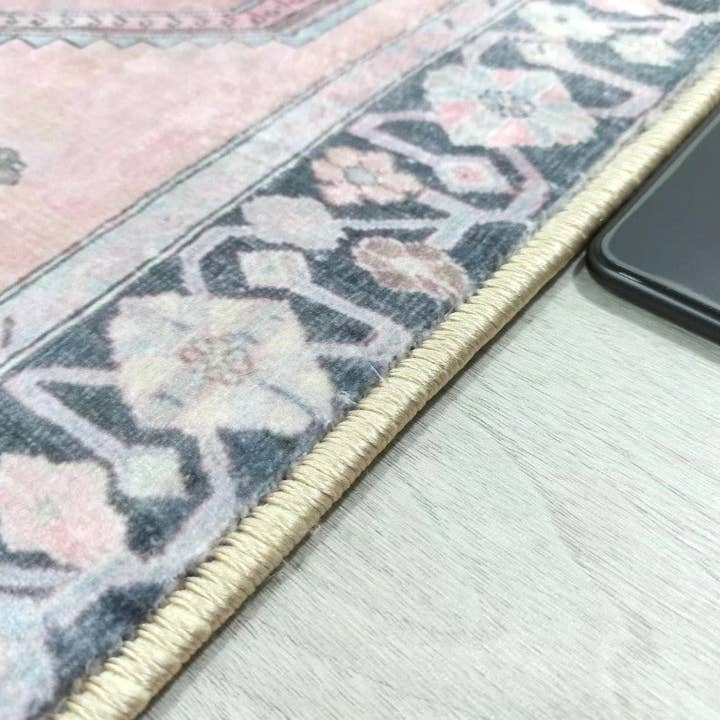 Fame Living - Wholesale Door Mat - Ziana Pink Gray Turkish 2x3 Rug5