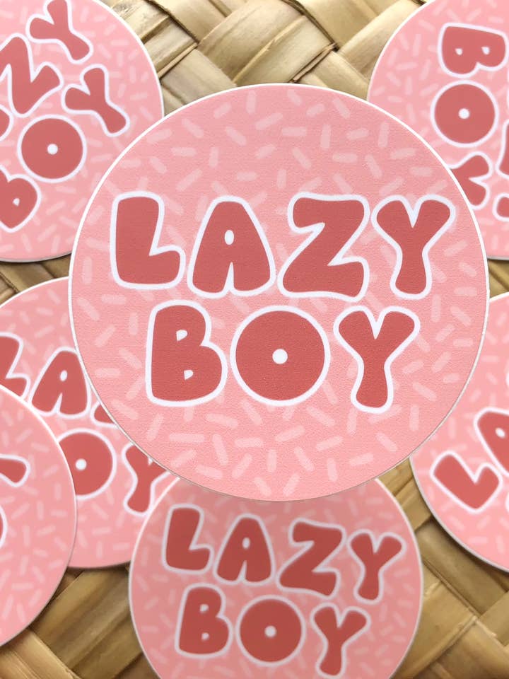 Lazy Boy Logo klistermärke, 3x3 ” för wholesale av LAZYBOYPRINTS
