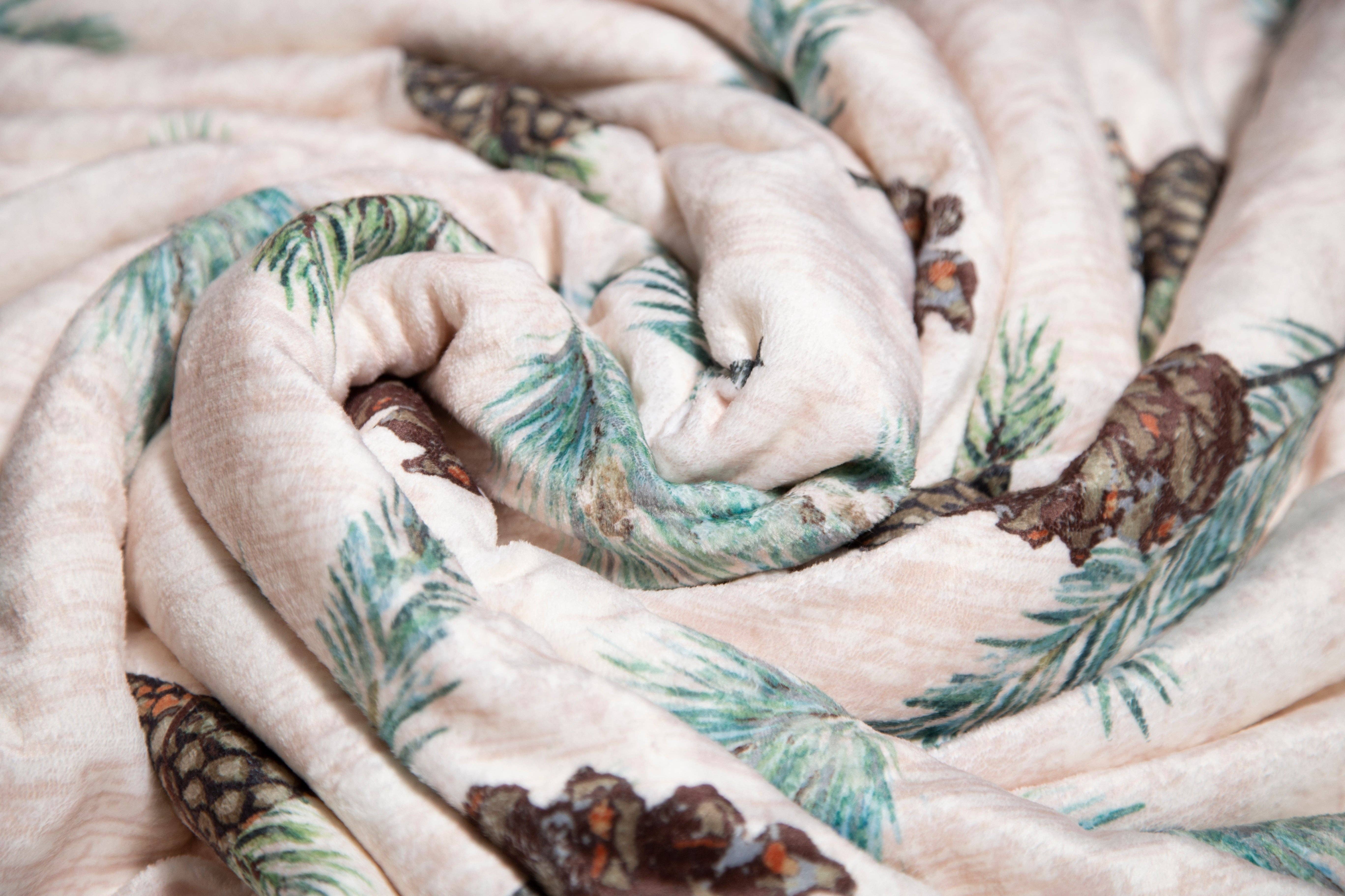 Linen Mart - Wholesale Throw Blanket - Pinecone Rustic Cabin Throw2