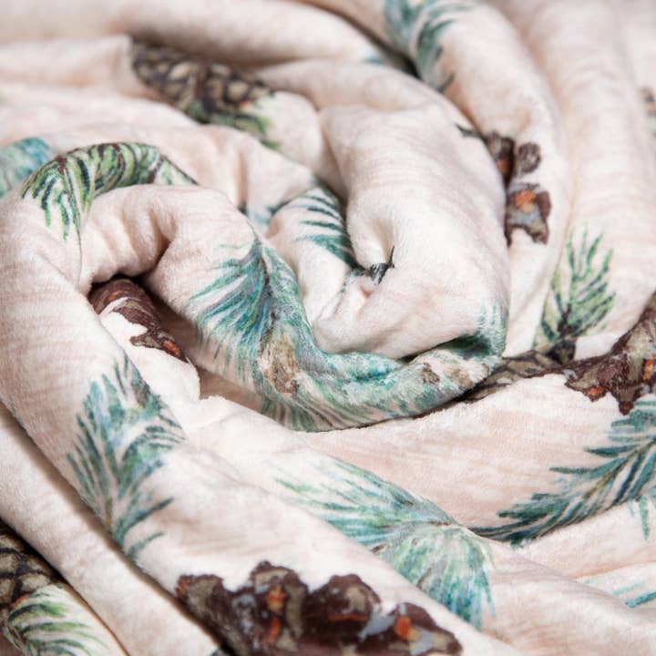 Linen Mart - Wholesale Throw Blanket - Pinecone Rustic Cabin Throw2