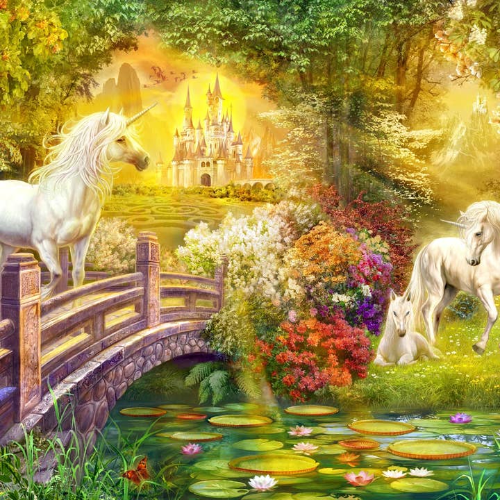 Enchanted Gardens Unicorns 300 Piece Jigsaw Puzzle for wholesale by Wuundentoy