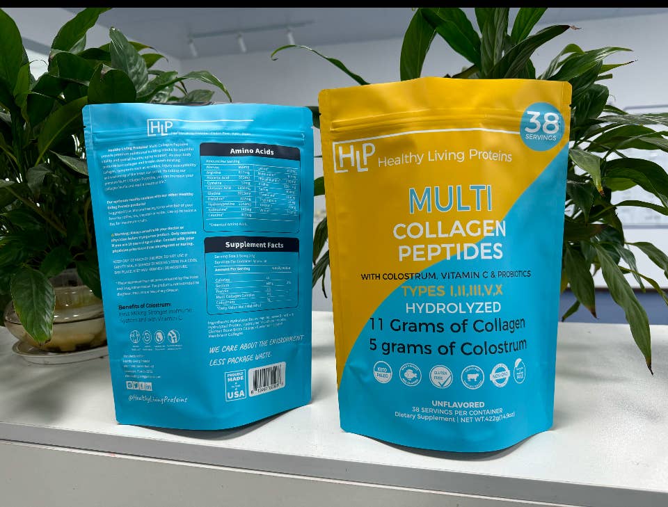 Healthy Living Proteins LLC - Wholesale Protein/Superfood Powder - Multi Collagen w/ Colostrum, Vitamin C and Probiotics1