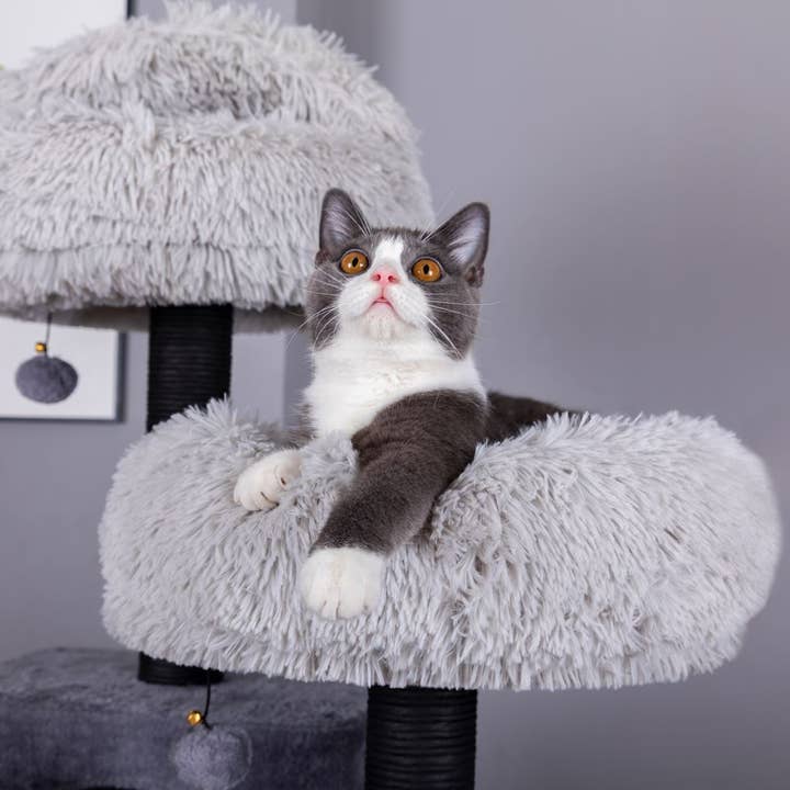 PetPals Group - Wholesale Pet Scratcher - Cat - Catry Bradbury 7 Level Gray Cat Tree