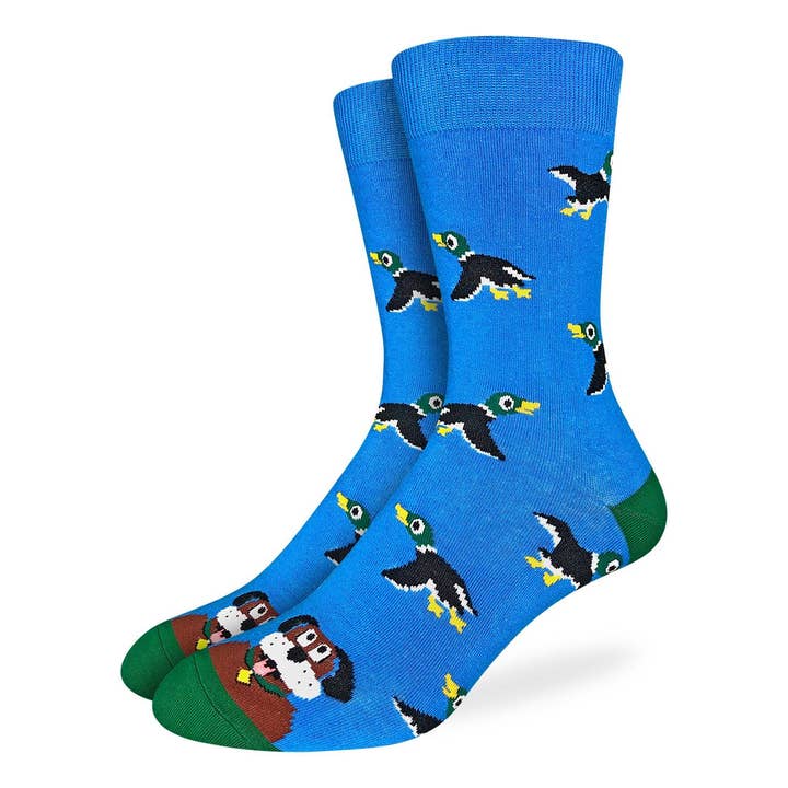 Men's Big & Tall Hunting Ducks Socks for wholesale by Good Luck Sock