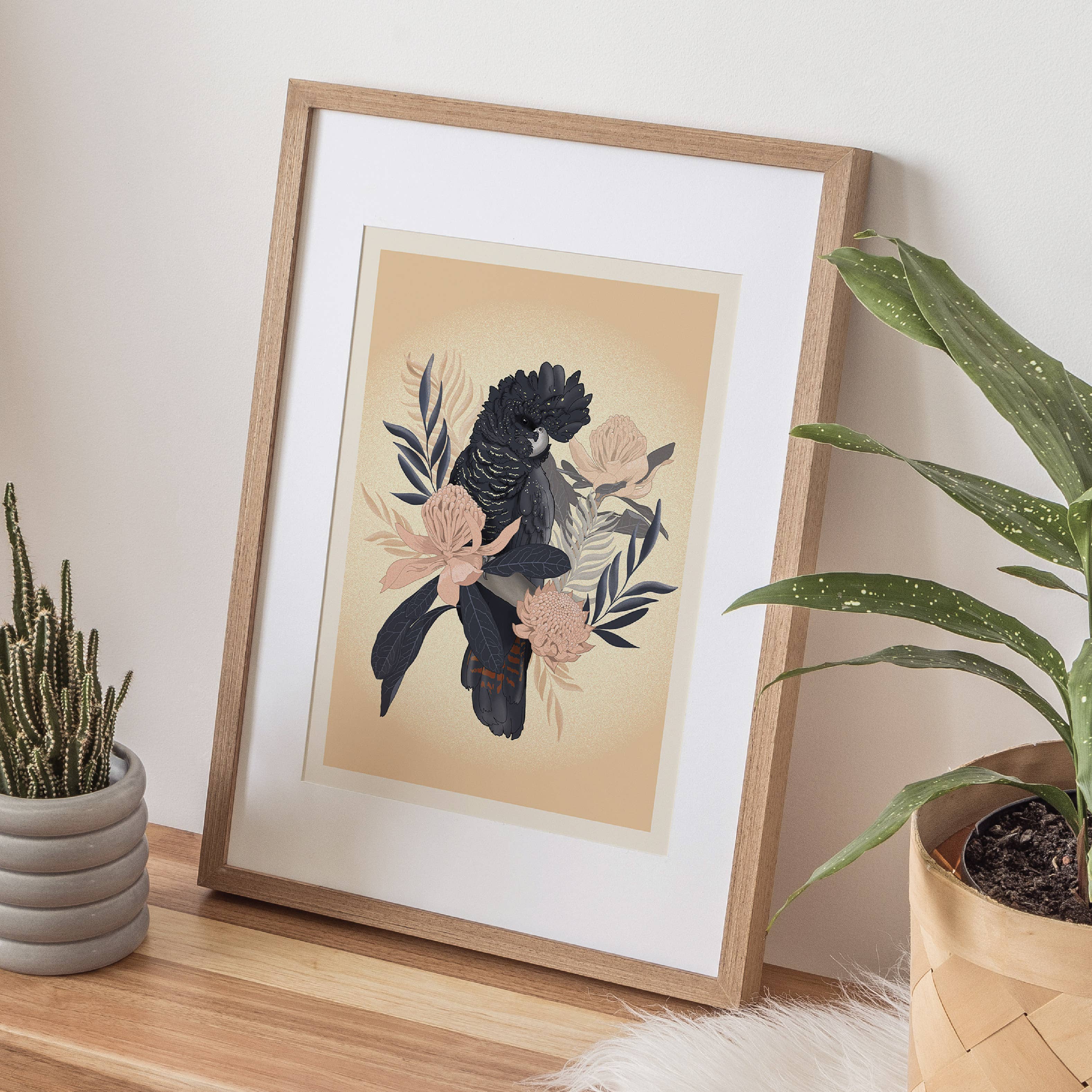 Little Green Mini Creative - Wholesale Poster - Red-Tailed Black Cockatoo A4 Poster | Art Print | Australian1