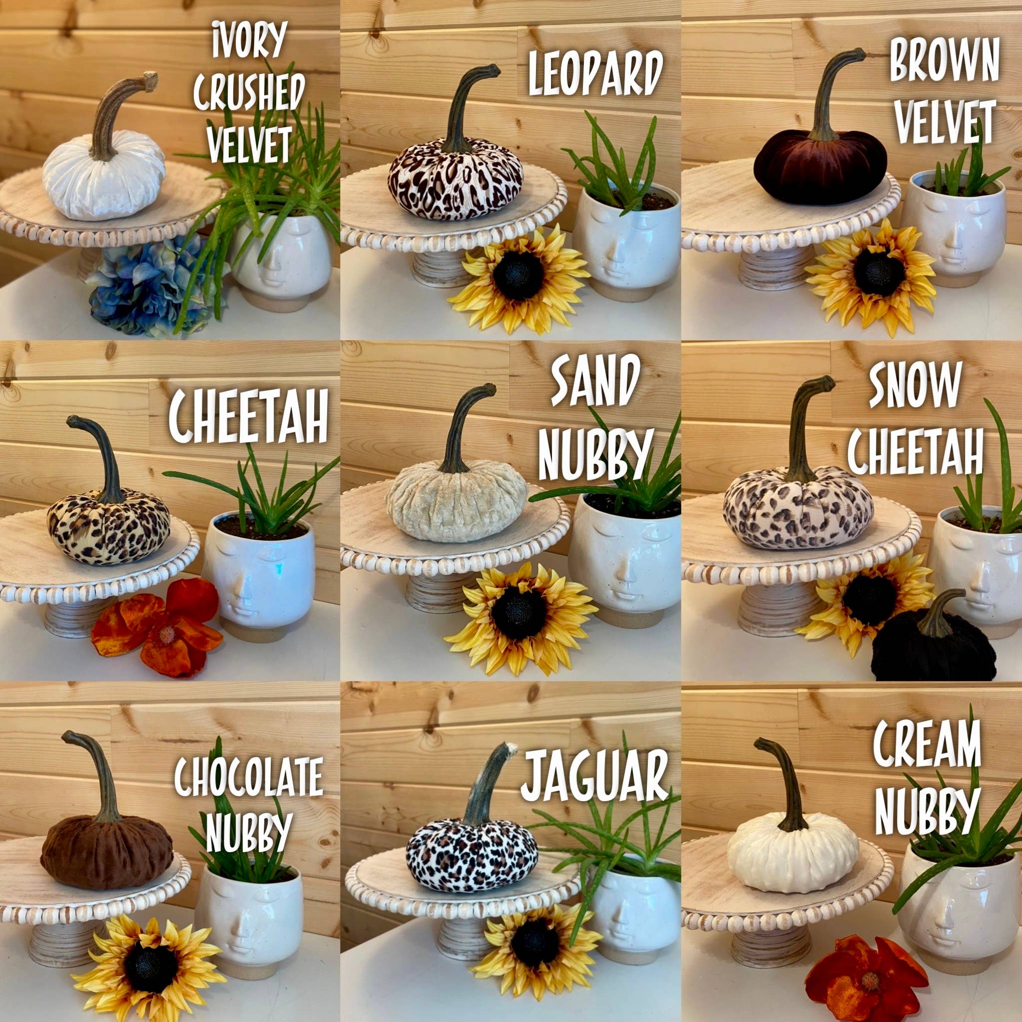 Leanne Bruce Co. - Wholesale Decorative Tabletop Object - Fabric Pumpkins LARGE Fall to Summer Colorful Home Decor 11